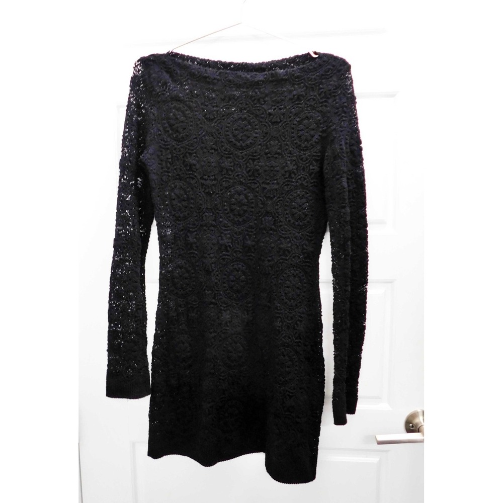 Anne Fontaine Eliette Women Black‎ Knit Crochet Dress 36 S